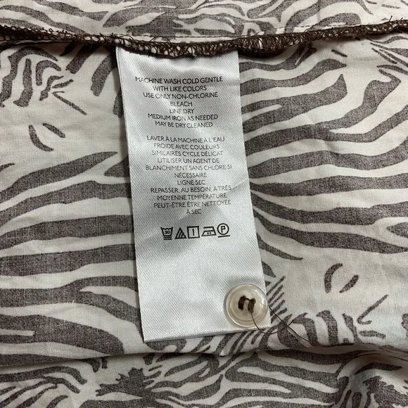 Anthropologie Maeve Bettina Dress Tiered zebra Print Buttondown Shirt Dr… - Picture 11 of 13